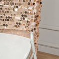 thumbnail image 4 of Balsa Circle Blush Big Payette Sequin Chiavari Dining Chair Back Slipcover Party Events Home Decorations Supplies, 4 of 8