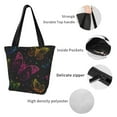 thumbnail image 5 of Ratiio Butterfly Print Shoulder Bag for Women, Polyester Crossbody Purse Lightweight Handbag for Daily Travel and Casual Use, 5 of 6