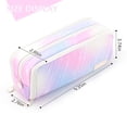 thumbnail image 5 of Canvas Pencil Case Large Capacity 4 Compartments Double Sided Hanging Loop Assorted Colors for Students Teens Adults, 5 of 5