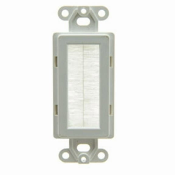 Cable Wholesale 301-1009 Brush Cable Pass Through Decora Wall Plate Insert, White