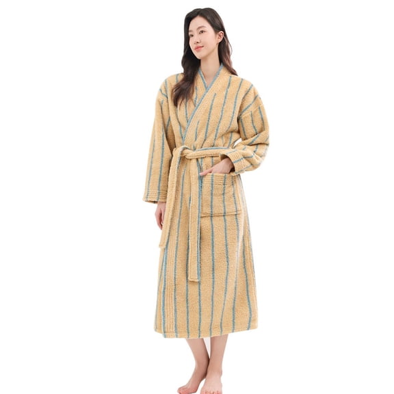 Womens Plush Fleece Robe,Full Length Spa Robe with Pockets and Belt,Winter Morning Gown Comfy Ladies and Mens Sleepwear