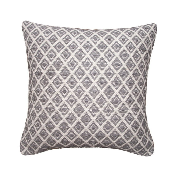 Bianca Gray Geometric Accent Throw Pillow 18" x 18"