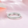 thumbnail image 5 of Sterling Silver Cubic Zirconia Ring - Elegant 3mm Silver Band - Sterling Silver Rings for Women - Perfect for Gifting 925 Sterling Silver Rings Size 5-12, 5 of 10