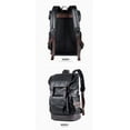 thumbnail image 3 of Men's Leather Backpack Shoulder Bag Weekender Travel School Laptop Bags Daypack, 3 of 5