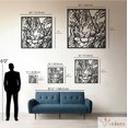 thumbnail image 3 of Violaura Tiger Metal Wall Art - Easy to Install Hanging Perfect for Home, Living Room Decor (48" x 48"), 3 of 8