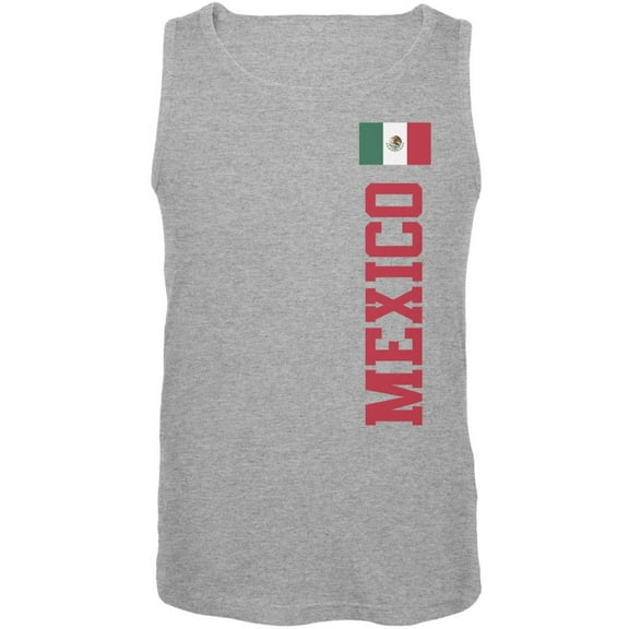 World Cup Mexico Heather Grey Adult Tank Top - Large