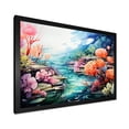 thumbnail image 2 of Designart "Realistic Garden of Underwater Coral III" Animals Framed Wall Art Decor - Modern Pink Coral Bedroom Framed Canvas Wall Art, 2 of 6