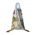 thumbnail image 7 of Honeii Dreamy Mushroom House Print Poncho Cape, Cloak Coat, Snuggly Hooded Wearable Blanket, Hooded Cape For Teenagers,Halloween Costumes-Medium, 7 of 7