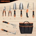 thumbnail image 2 of Garden Tool Set, Carsolt 10 Piece Stainless Steel Heavy Duty Gardening Tool Set for Digging Planting Pruning Gardening Kit with Durable Bag Gloves Gift Box Ideal Garden Gifts for Women Men, 2 of 7