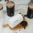 thumbnail image 2 of Juego de 3 uds de botes de Metal para caramelos, café, nueces secas, botellas de almacenamiento de café, caja de latas selladas, accesorio Almacenamiento y organización del hogar Negro/Grande Wosthever HA066726-01, 2 of 6