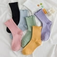 thumbnail image 4 of Namzi Calcetines de algodón para mujer, 7 pares, calcetines casuales de moda, coloridos y supersuaves., 4 of 4