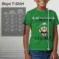 thumbnail image 5 of Boy's Nintendo Luigi Little Brother Graphic Tee Kelly X Large, 5 of 9