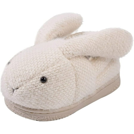 

QWZNDZGR Baby Girl Boy Slippers Infant Furry House Slipper Cozy Breathable Home Kids Moccasins Shoes Soft Animal Slippers