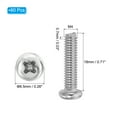 thumbnail image 2 of Uxcell Phillips Pan Head Screws, 60 Pack M4-0.7 x 18mm 304 Stainless Steel 18-8 Full Thread Pan Head Machine, 2 of 7