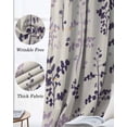 thumbnail image 3 of Purple Pink Botanical Blackout Curtains for Bedroom Living Room Darkening Curtains 96 Inches Long Rustic Country Spring Floral Summer Leaf Window Curtain 2 Panels Set Window Treatment Drapes 52"x96", 3 of 9