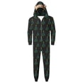 thumbnail image 6 of Family Matching Christmas Onesie Pajama, Hooded Full Zip Long Sleeve Jumpsuit, Allover Colorful Christmas Tree Print, Pajama for Women Men, 6 of 8