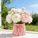 thumbnail image 5 of Jarrón moderno de flores de plástico de cuerda artificial cerámica decorativa decorativa de estilo europeo para salón u oficina, 5 of 6