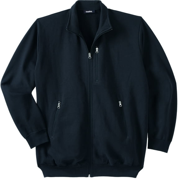 KingSize Men's Big & Tall Full-Zip Fleece Jacket