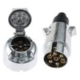 thumbnail image 2 of Car 7-hole Plug Trailer Adapter Truck Interface Rv Power Cord Socket Connector, 2 of 4