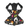 thumbnail image 4 of XMXY No Pull Dog Harness, Mexican Skull Floral Gothic Adjustable Reflective Pet Harness with Oxford Vest, Small Size, 4 of 9