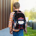 thumbnail image 6 of Rateoe Gnome Independence Day Pattern Durable Student Backpack Laptop Bag- Ergonomic Design, Waterproof Twill Fabric - Ideal for School, Travel, and Outdoor Activities, 6 of 6