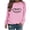 Pink, variant on Raeneomay Long Sleeve Shirts for Women Casual Winter Halloween Hoodless Round-Neck Loose Printed SweatShirts