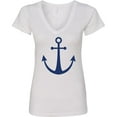thumbnail image 3 of Inktastic Anchor Nautical Women's V-Neck T-Shirt, 3 of 5
