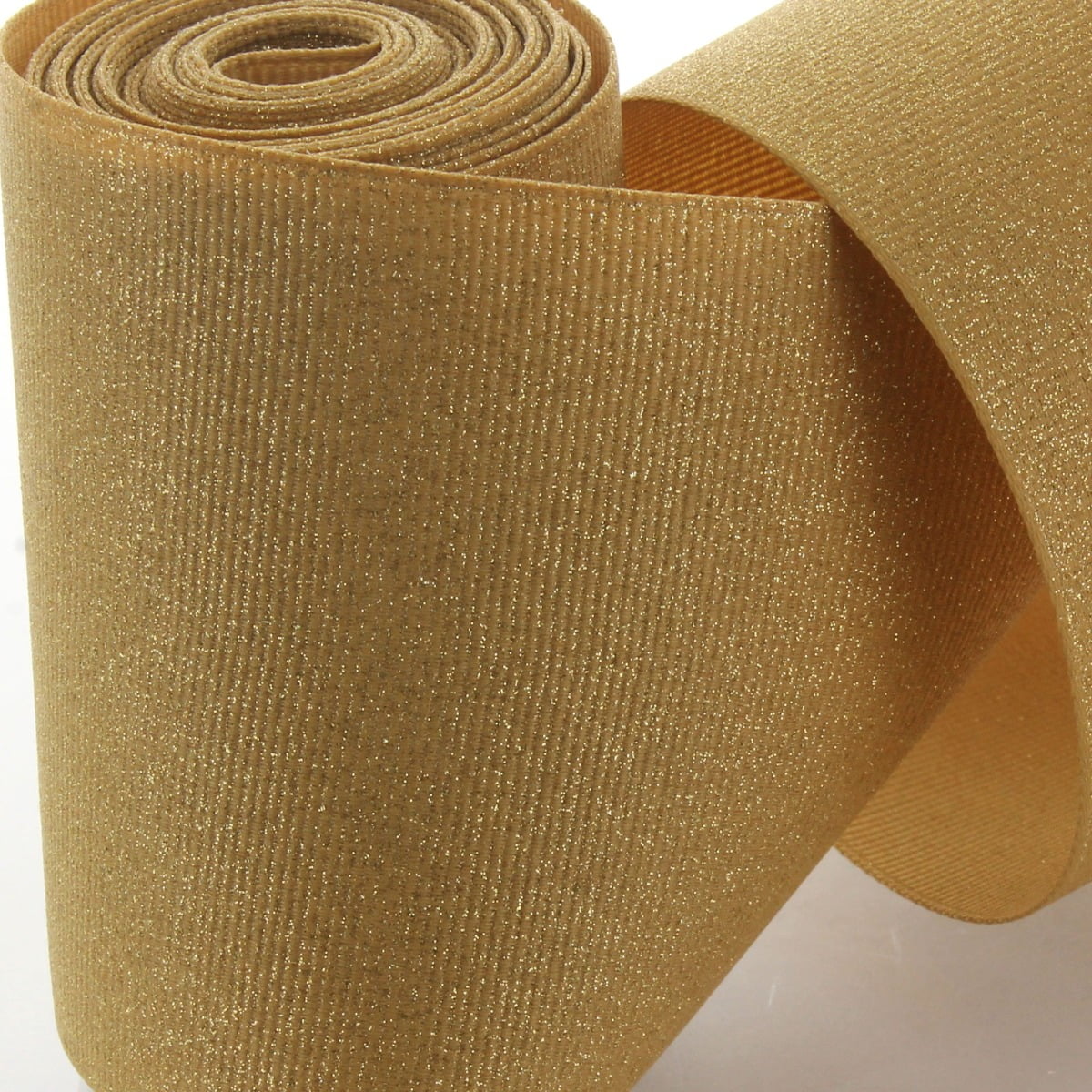 HBC 3 Inch Black Dazzle Glitter Ribbon Grosgrain for Cheer and Dance Team Hair-Bows 25 Yards