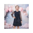 thumbnail image 4 of Sunny Fashion Girls Dress Blue Sequin Sheer Mesh Long Sleeve Princess Party Ball Gown 7 Years, 4 of 7