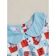 thumbnail image 6 of BemeyourBBs Girls Independence Day Sleeveless Doll Collar Popsicles Print Jumpsuit, 6 of 9