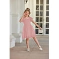 thumbnail image 4 of Arshiner Little Girl Dresses Contrast Mesh Ruffle Sleeve Birthday Holiday Princess Toddler Tulle Dress, 4 of 6