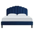 thumbnail image 6 of Modway Daisy Modern Performance Velvet Full Platform Bed in Navy, 6 of 9