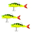 thumbnail image 1 of jinwen 3 Pieces Simulation Soft Artificial Fishing Lure Bait Green, 1 of 9