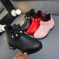 thumbnail image 6 of Otqutp Baby Cute Footwear Little/big Kids Shoes Fashion Boots Shoes Plush Low Tube 3D Flowers Print Leather Boots for 4 to 12 Years, 6 of 9