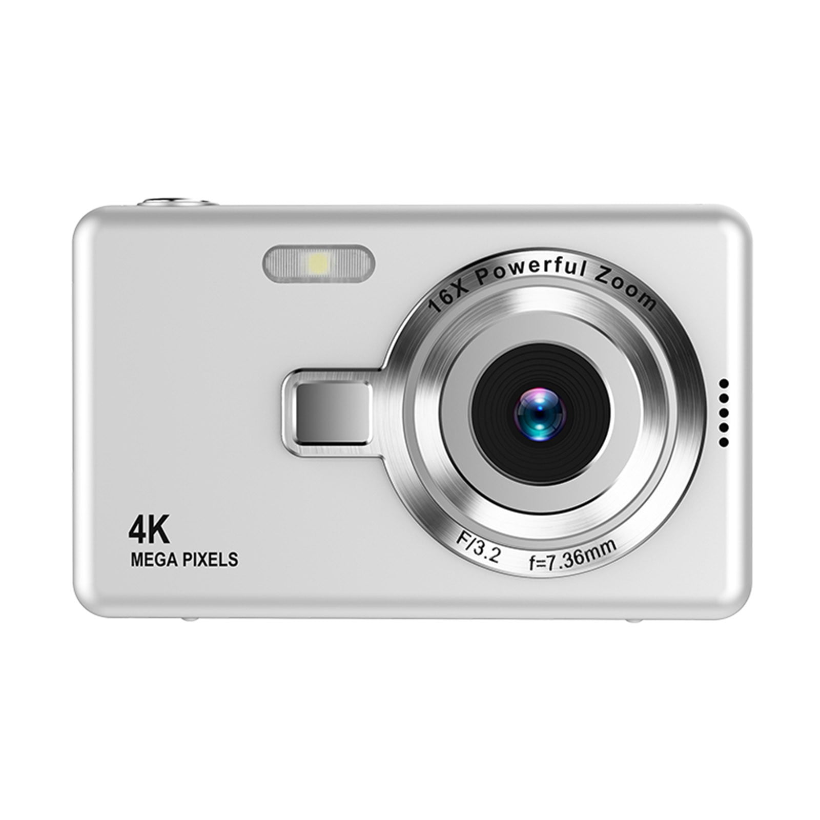 Digital Camera 1080p HD, Up To 48MP Interpolation, Electronic Stabilization, 16x Digital Zoom, 2.4‑Inch LCD, Night Flash, Face Detect, MicroSD Up To 64GB, Rechargeable, Compact Student Portable