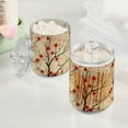 thumbnail image 2 of Yayeee 2 Pack Qtip Holder Bathroom Cotton Swab Canister with Lid Clear Dispenser Set, Red Floral Pattern, 2 of 6