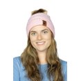 thumbnail image 3 of Aria the Fox Ribbed Acrylic Yarn Casual Beanie, Pink, 1 Count, 3 of 3