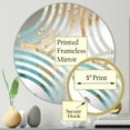 thumbnail image 3 of Designart "Meditative Minimalism I" Abstract Painting Baptist Fan Round Wall Mirror - Abstract Oval Printed Decorative Mirror - Multiple Color Options, 3 of 5