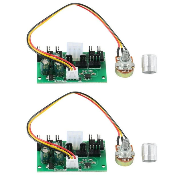 2 Pieza Controlador de Velocidad del Ventilador del Miner de la Caja de la Computadora 8 Canales Hub del Ventilador PWM Controlador de Ventilador Violento de Alta Potencia DC12V