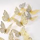 thumbnail image 1 of Pegatinas de Pared de Mariposas 3D YONGSHENG 3 Tamaños Color Dorado, 1 of 4