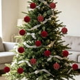 thumbnail image 4 of Christmas Decorations 6 PCS Flocked Christmas Balls Ornaments Set Multiple Styles Of Christmas Tree Decorations, 4 of 9