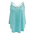 thumbnail image 2 of Chaleco informal liso suave para mujer, camiseta sin mangas para mujer, camisola con tiras, columpio Azul Hugo  Strappy Vest Top, 2 of 10