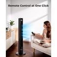 thumbnail image 6 of Tower Fans for Bedroom, 43" Bladeless Oscillating Standing Fan, Touch LED Display, Remote Control, 12H Timer, 3 Speeds 3 Modes, Max 26ft/s Quiet Cooling Floor Fan for Home Office, 6 of 7