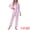 Light Pink Striped, variant on DARING DIVA Women's Satin Pajama Set Silky Long Sleeve Button Down Sleepwear S Pink
