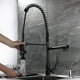 Homary Pull Down Pre-rinse Spring Sprayer Matte Black Kitchen Sink Faucet with Deck Plate Solid Brass - image 2 of 8
