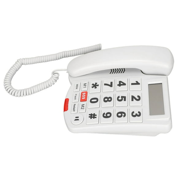 Cergrey Big Button Corded Phone,Big Button Phone,LD‑265CID Big Button Corded Phone One Touch Dial Hands Free Caller ID Telephone for Hearing Impaired Seniors