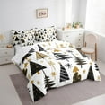 thumbnail image 3 of Homewish Cartoon Xmas Tree Twin Bedding Sets 7-Piece for Kids, Stripes Abstract Bedding Comforter Set, Winter Christmas Theme Reversible Sheet Sets, Luxury Bedroom Decor, 3 of 7