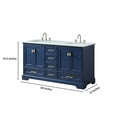 thumbnail image 3 of Stufurhome Brittany Dark Blue 60 inch Double Sink Bathroom Vanity, 3 of 12