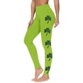thumbnail image 2 of lcziwo Daily Sales of The Day, Women's St Patricks Day Running Leggings Shamrock Clover Print Soft Stretchy Yoga Pants High Waisted Tummy Control Tight Pants Green L, 2 of 5