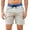 Gray, variant on Men's Loose Straight Shorts Drawstring Waist Color Blocking Swim Trunks Shorts with Pockets Gray S(S)